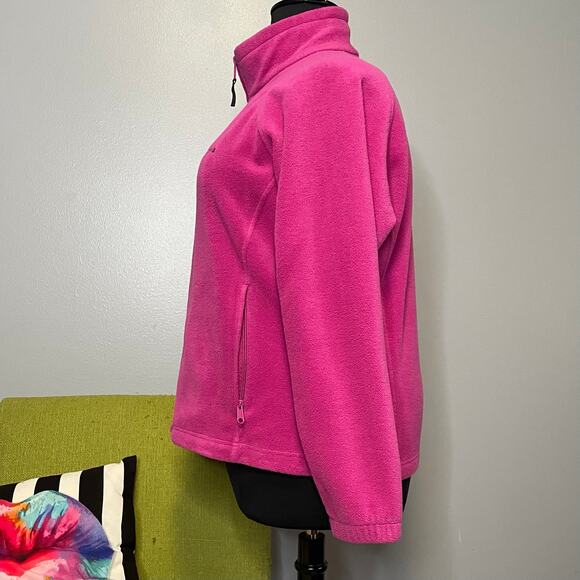 Columbia Pink Fleece Full Zip Up Jacket 1X - Picture 3 of 5